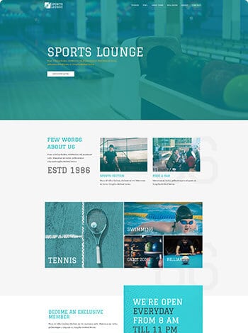 Sports lounge screenshot